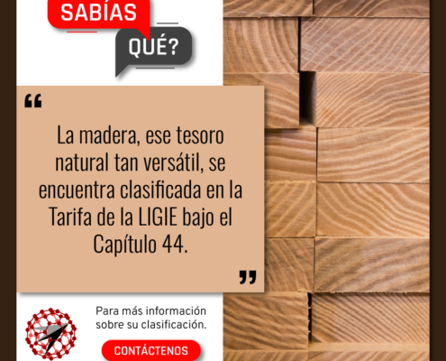 Sabías que la madera, ese tesoro natural tan versátil, se encuentra clasificada en la Tarifa de la Ley de los Impuestos Generales de Importación y Exportación (LIGIE) bajo el Capítulo 44.