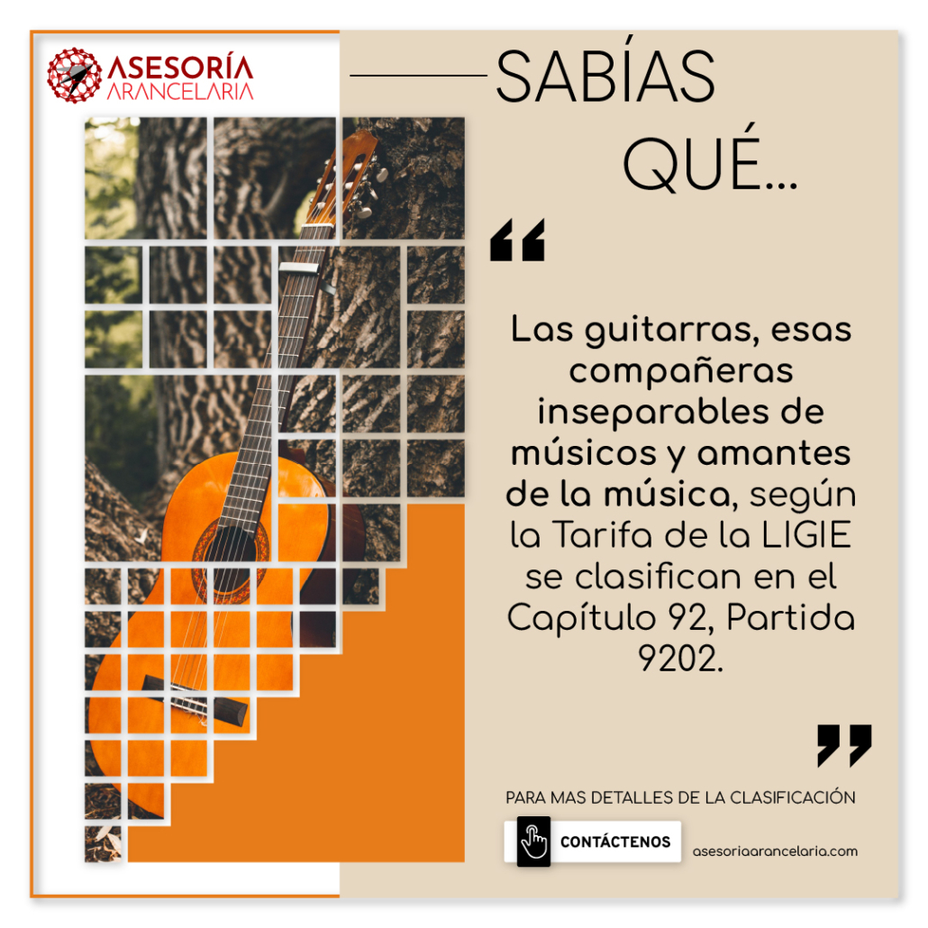 CLASIFICACIÓN ARANCELARIA DE LAS GUITARRAS